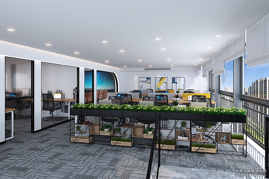 科技型办公室设计效果图