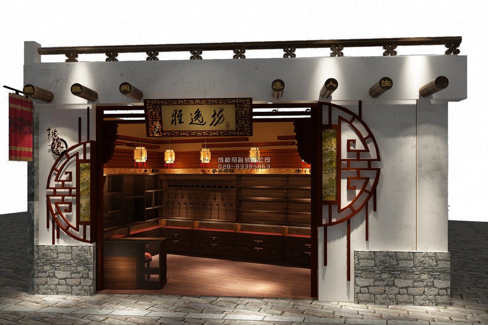 成都古玩店铺门头怎样装修设计才好？