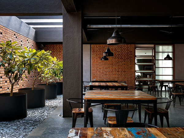 露天办公室装修实景图