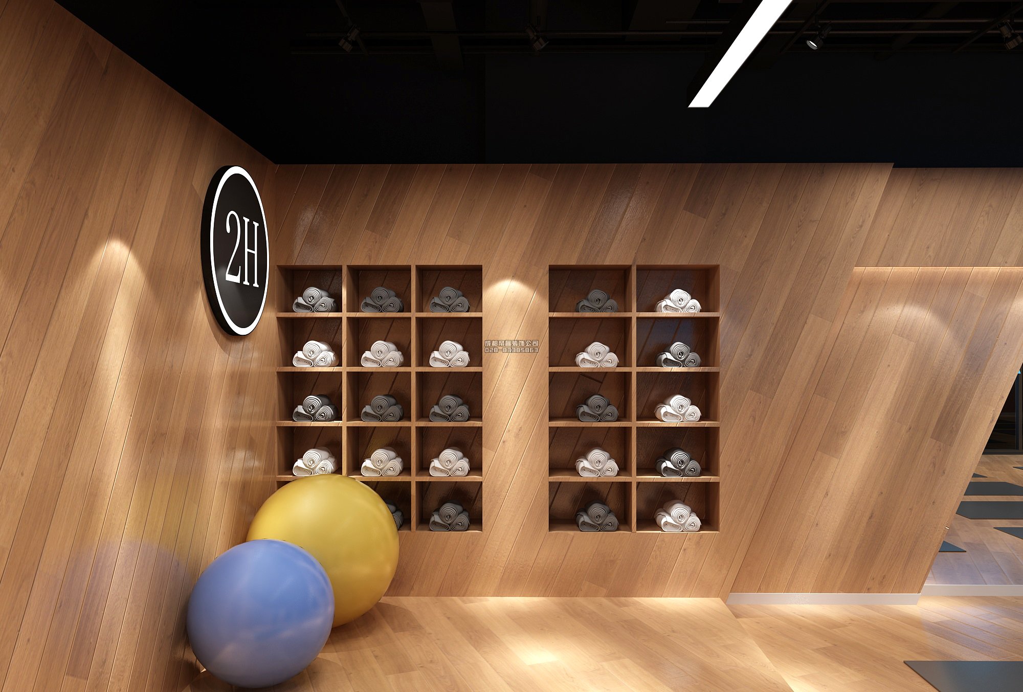 「成都瑜伽馆装修」经典设计效果图案例