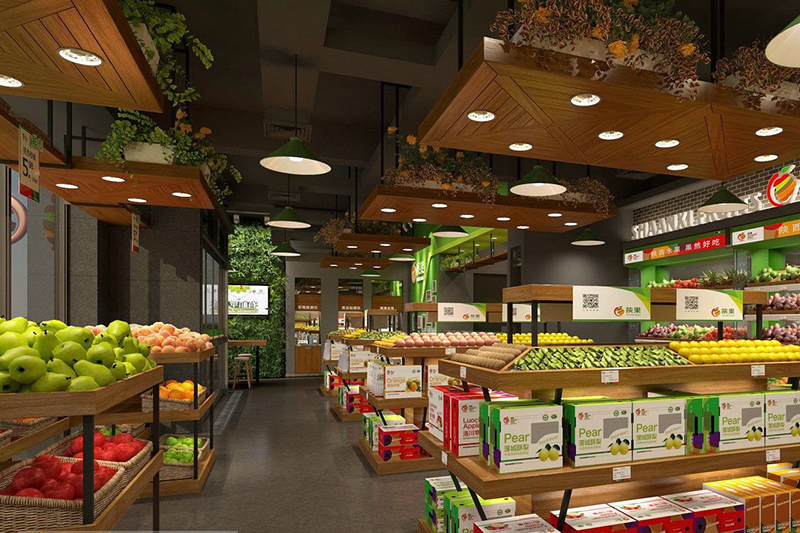 100平米果蔬店装修效果图