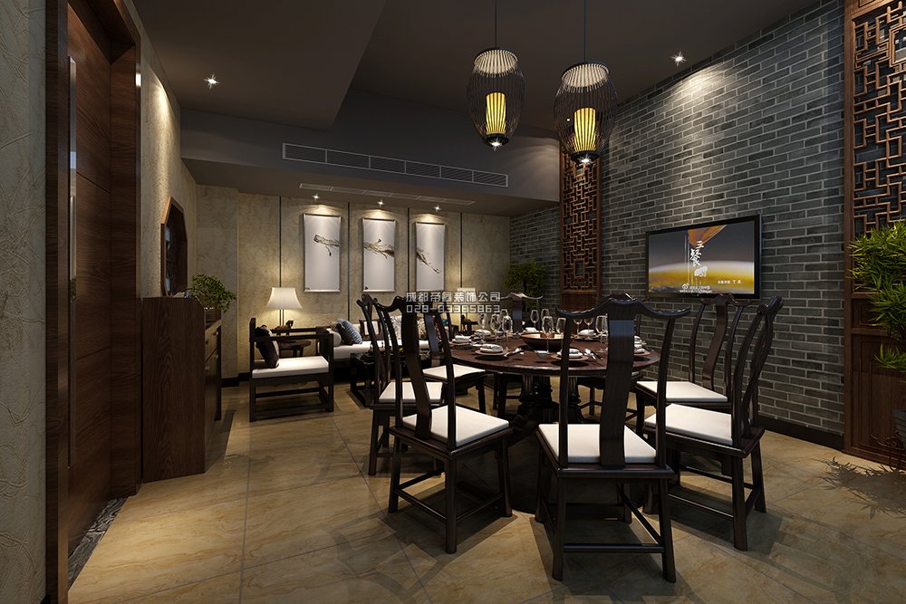 特色老火锅餐厅装修效果图