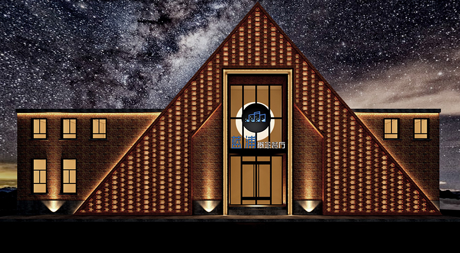 高档餐厅门头装修设计概念图