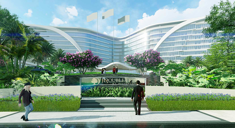 星级度假酒店门头设计装修效果图