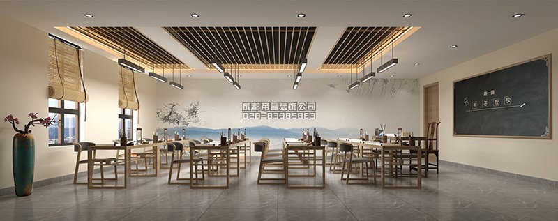 文艺培训机构受教课堂装修效果图