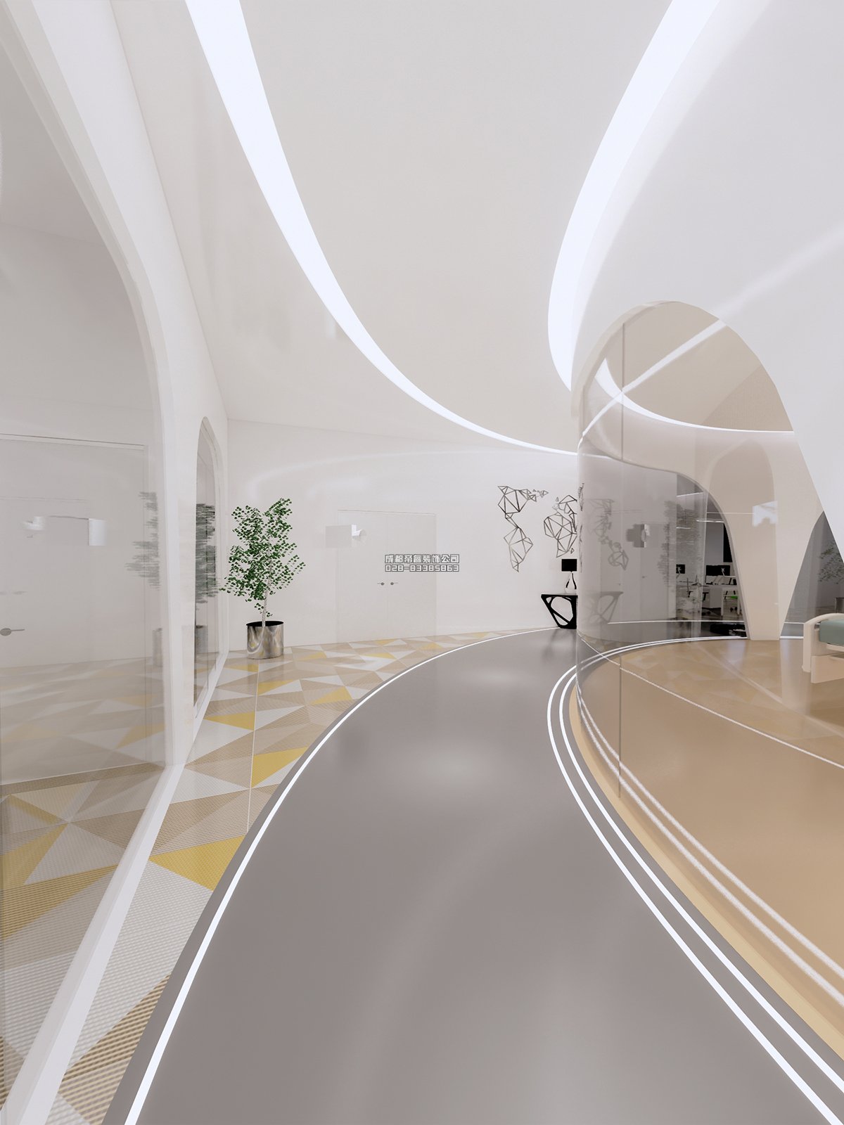 科技公司成都办公室装修效果图