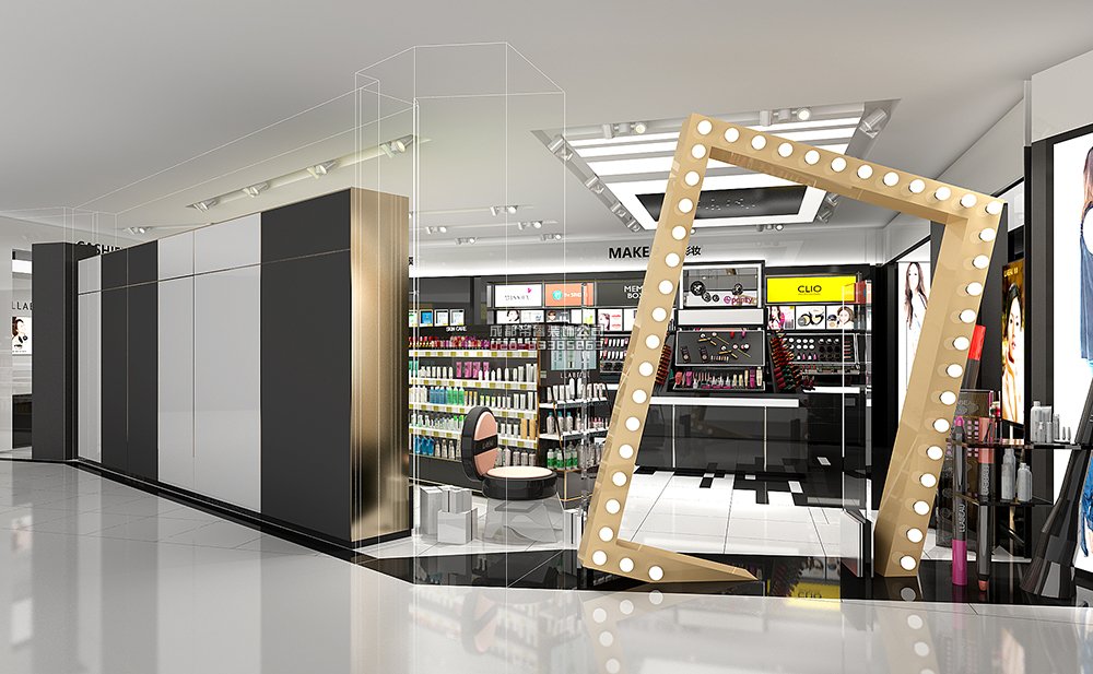 品牌化妆品旗舰店装修效果图