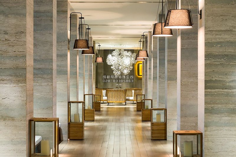 印象派风格酒店走廊装修效果图