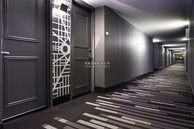 复古风格酒店走廊装修效果图