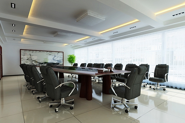机关单位办公会议室装修效果图