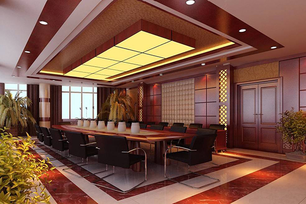 机关单位办公会议室装修效果图