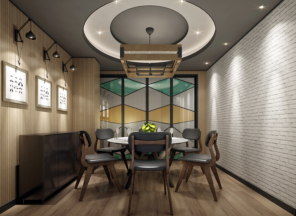 北欧风格餐厅包间装修效果图