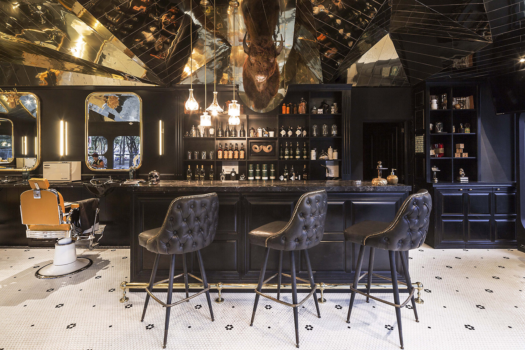 高档理发店装修效果图