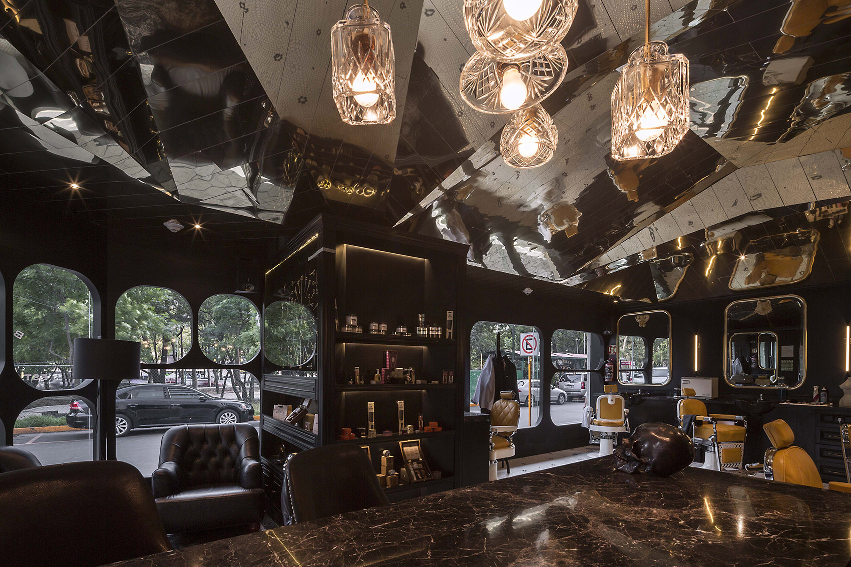 高档理发店装修效果图