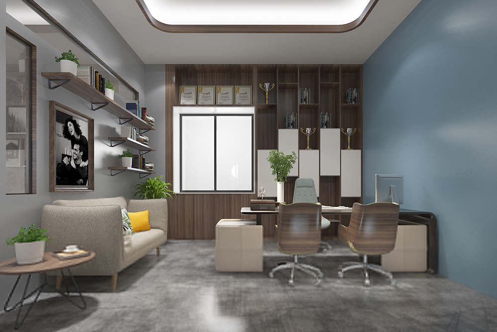 北欧风老总办公室装修设计效果图