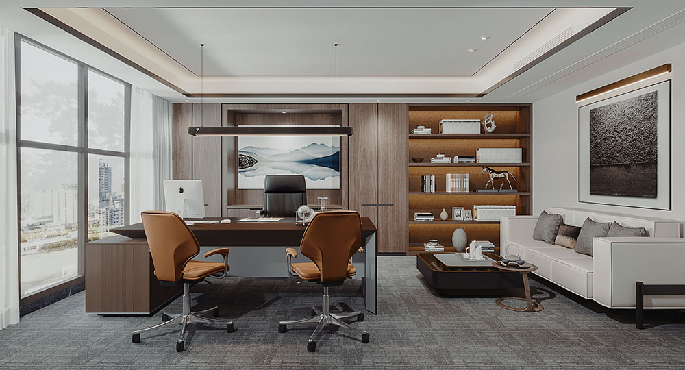 高清董事长办公室装修设计效果图