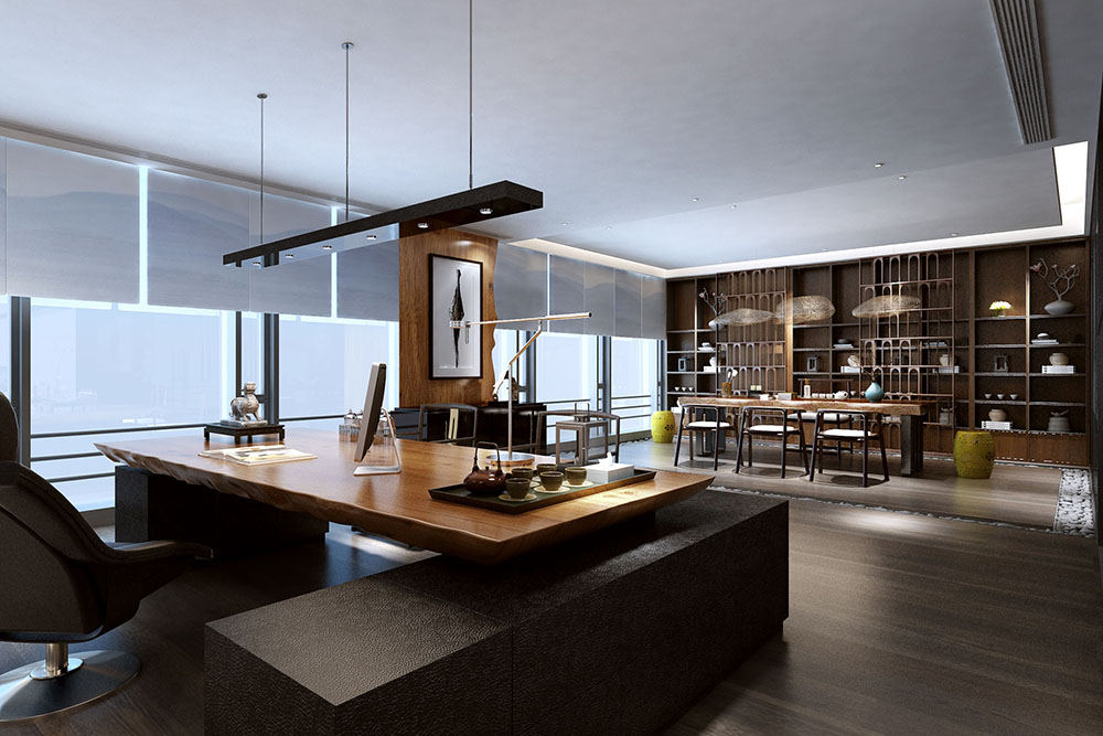 高清董事长办公室装修设计效果图