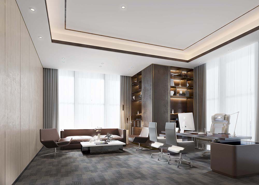 高清董事长办公室装修设计效果图