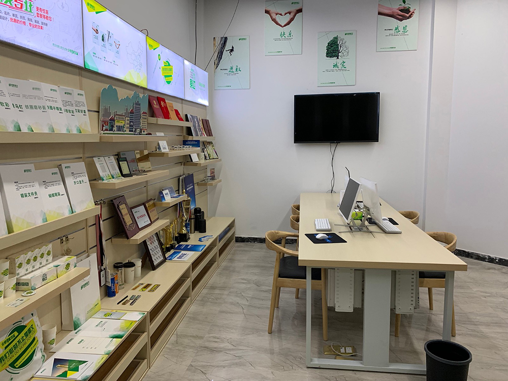 「快印店装修布置图」广告图文店装修效果图大全