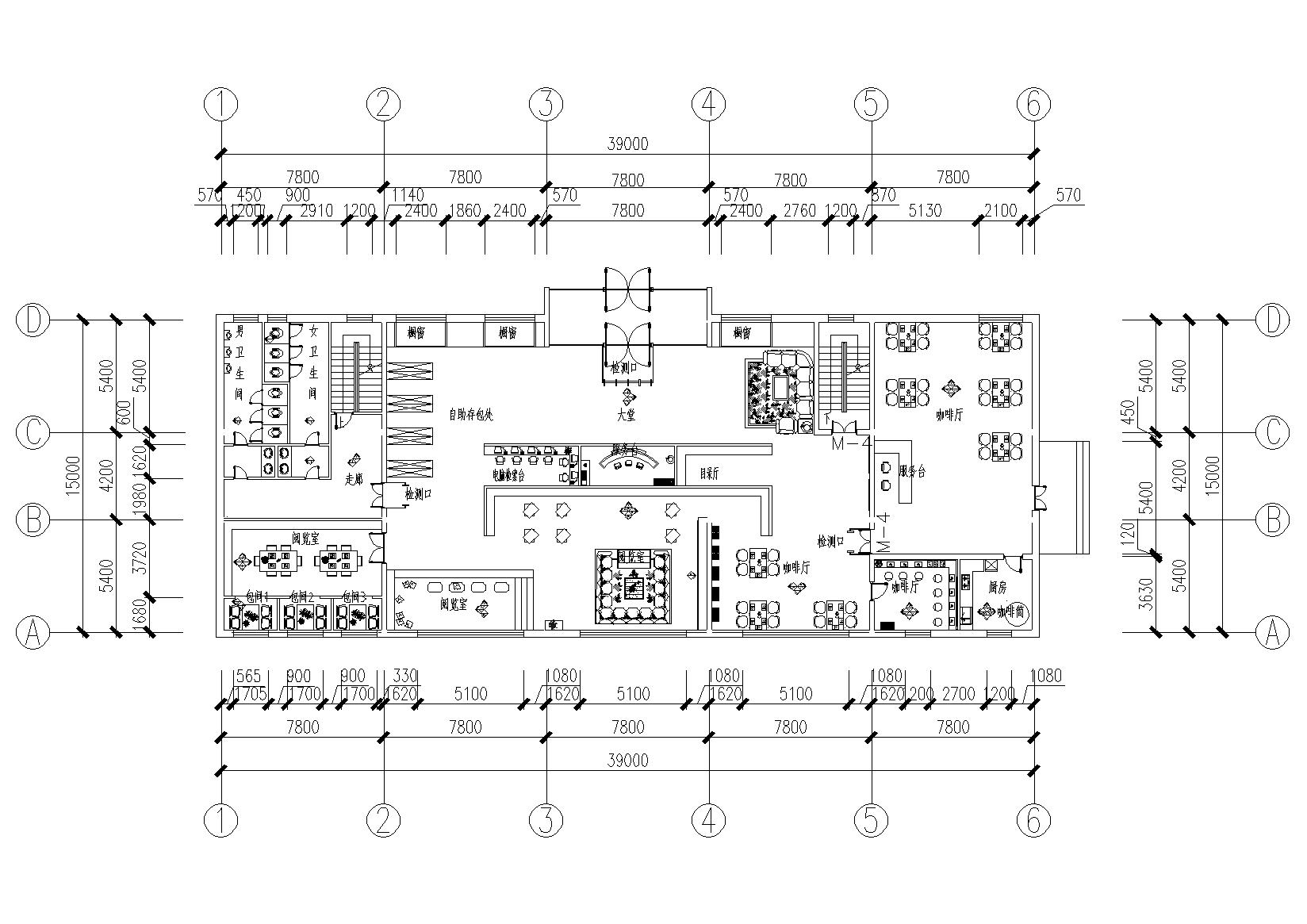 书吧平面设计布置图