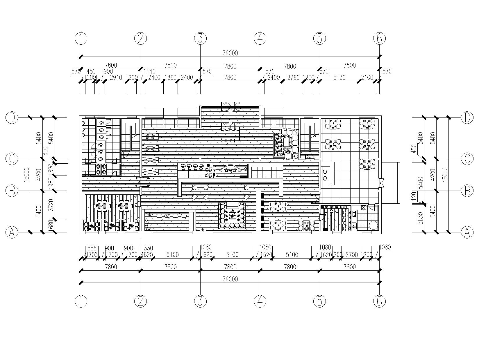 书吧地面铺装平面设计图