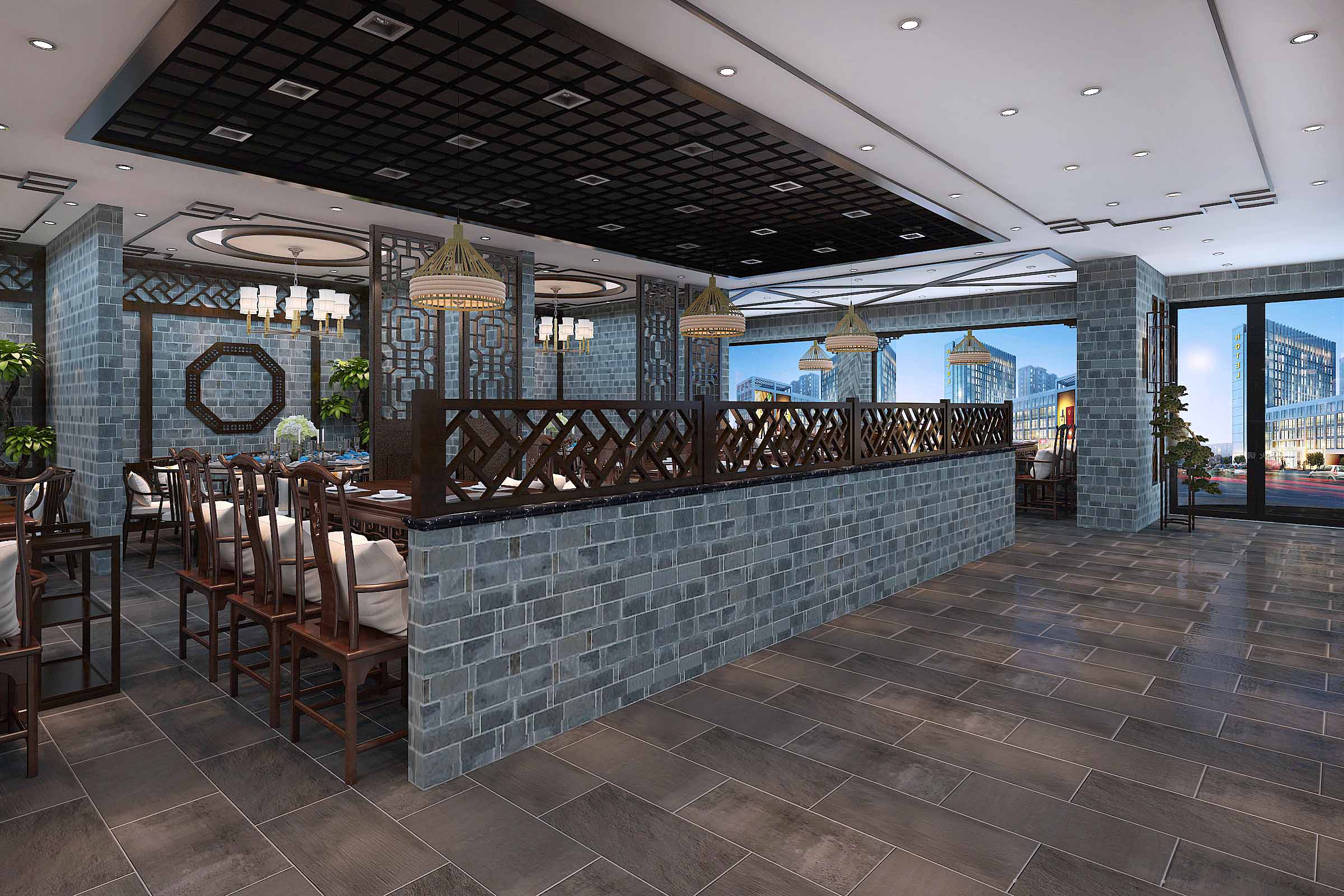 市井火锅店装修