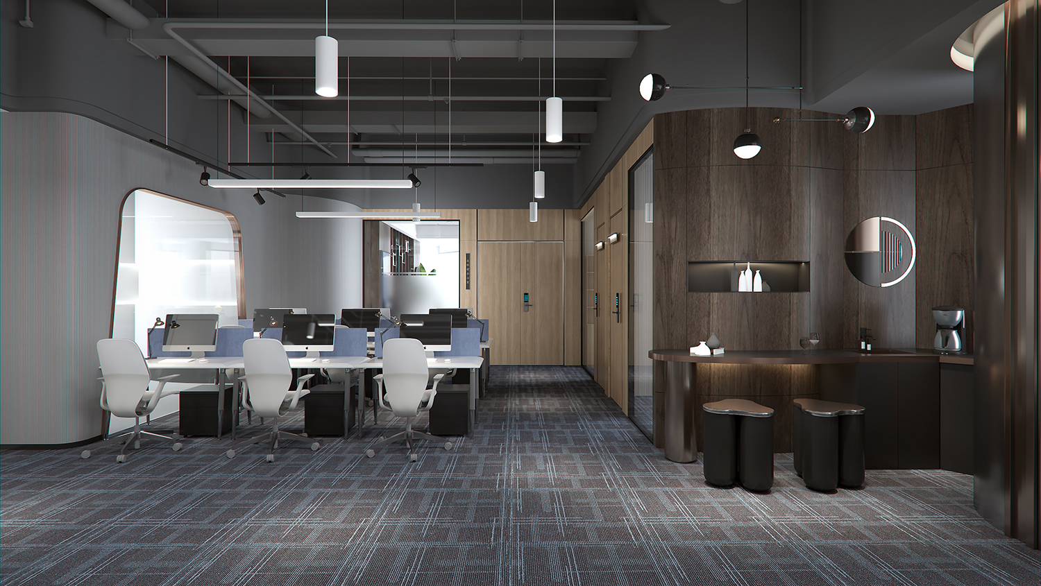 信息科技公司办公室装修设计图片