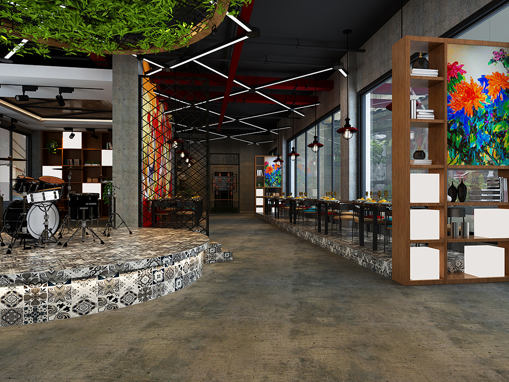 工业烧烤店装修