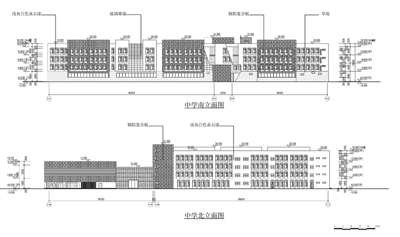 绘制立面图的步骤是把不同空间依次进行施工图绘制
