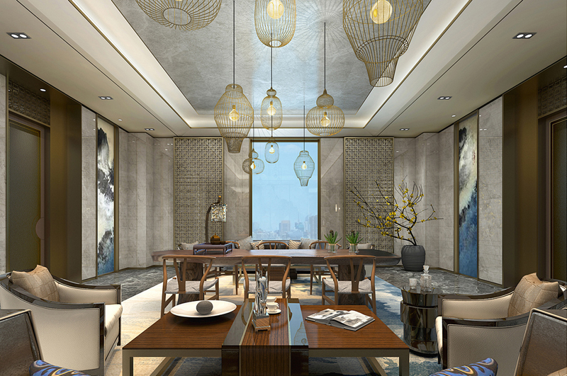 办公室中式装修效果图